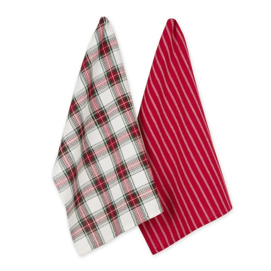 DII® Christmas Plaid Dishtowel Set